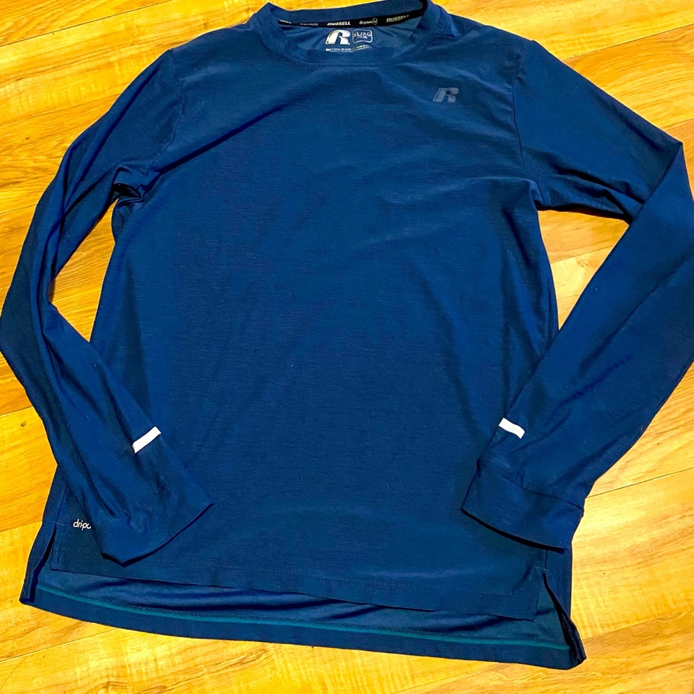 Russell thin long-sleeved silky tee. Only worn twice before my son outgrew it.